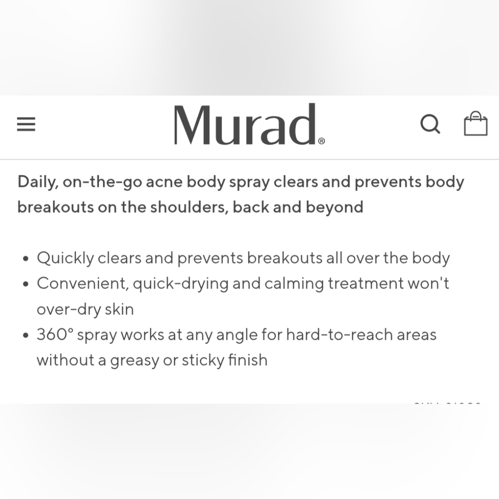 MURAD Acne Control Clarifying Body Spray - Picture 3 of 16